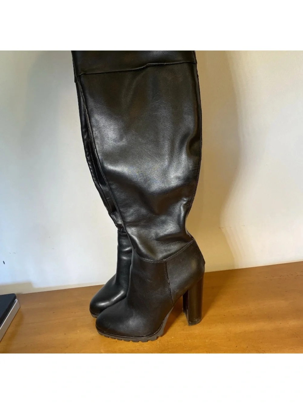 Aldo Women’s 7 Thigh High Over The Knee Stretch Boots Block Heels Platform
